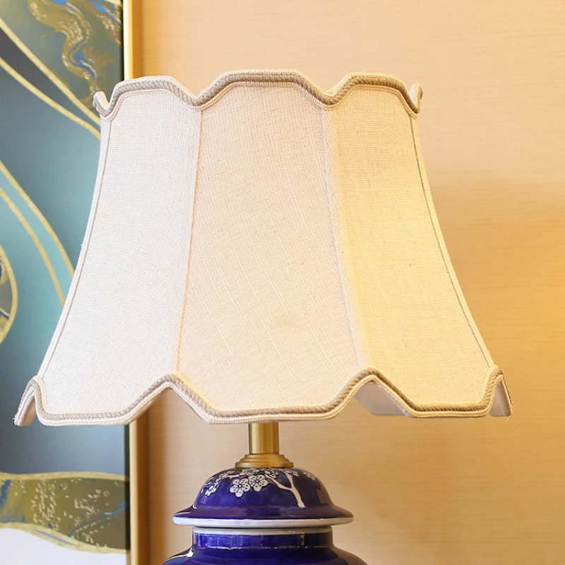 Desk Lampshade Shell Cover Anti-Piercing Eye Bedroom Bedside Lamp Lampshade European Style Floor Lamp Shade Large Cloth