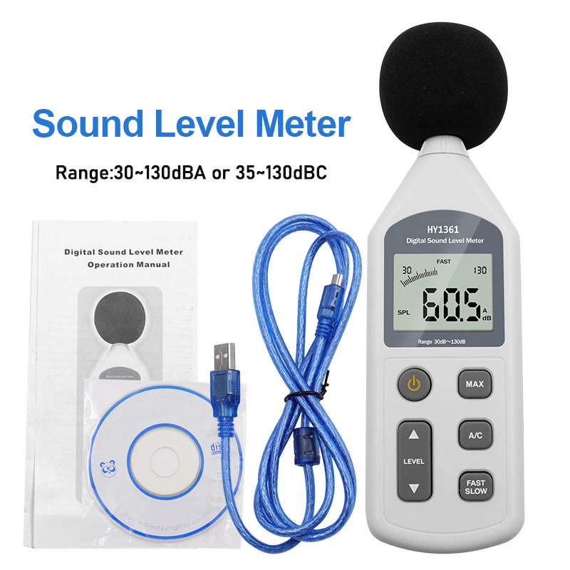 

HY1361 sound level meter 30-130db Decibel meter Volume measurement USB data storage