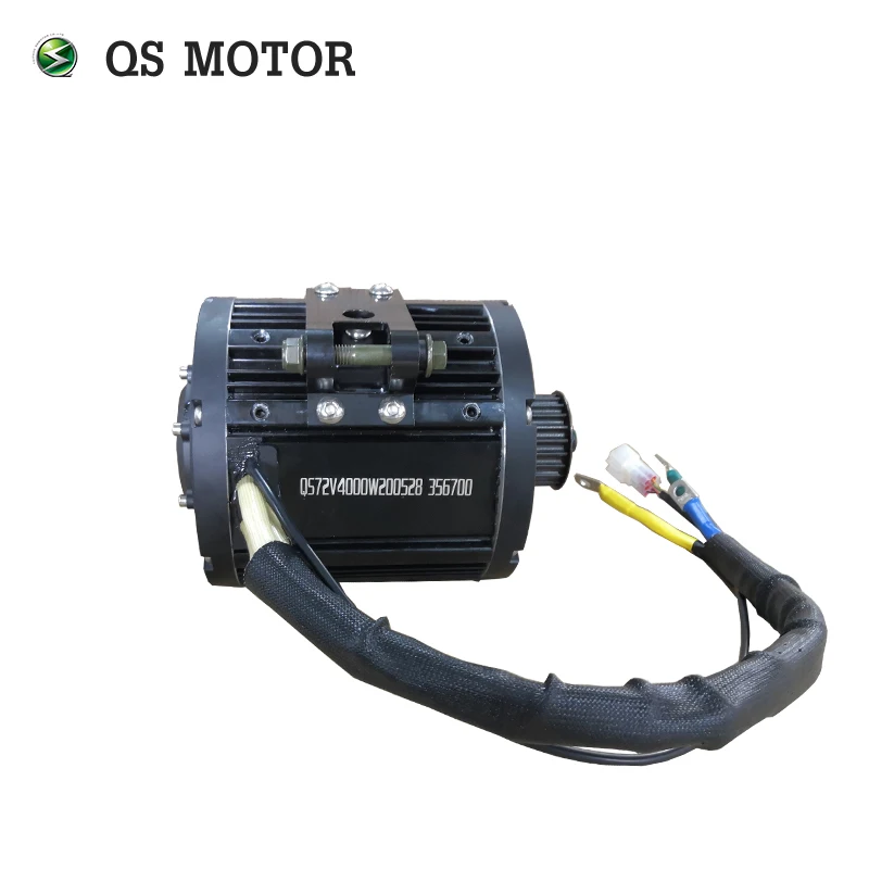 Motor de grande potência QS para motocicleta elétrica, PMSM Mid Drive, 4000W, 138, 90H, 72V Belt