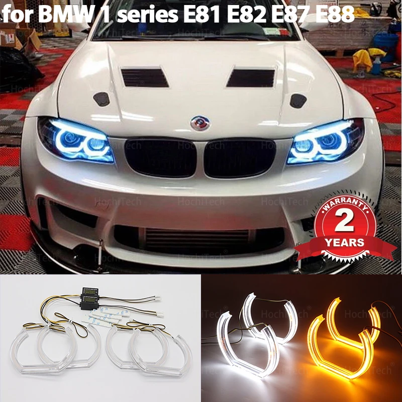 

Для BMW 1 серия E82 E88 E87 E81 2004-2012 отличный стиль DTM ультра яркие светодиодные глаза ангела DRL кольца с ореолом аксессуары для модернизации