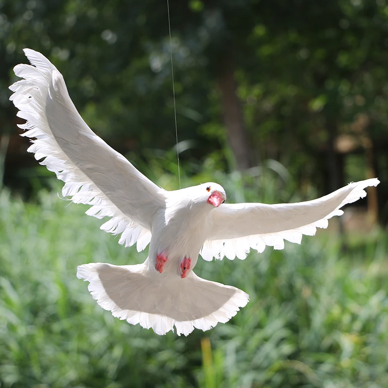 Simulation Feather Pigeon Model Fake Artificial Imitation Realistic Bird Animal Miniature Home Garden Outdoor Wedding Decoration