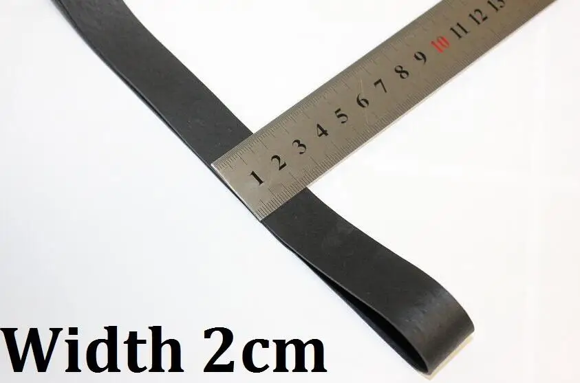 10 Chiếc Rộng 2Cm Màu Đen Mạnh Mẽ Thun Cao Su Dày Gói Lớn Đóng Gói Quan Hệ Độ Dày 1.5Mm