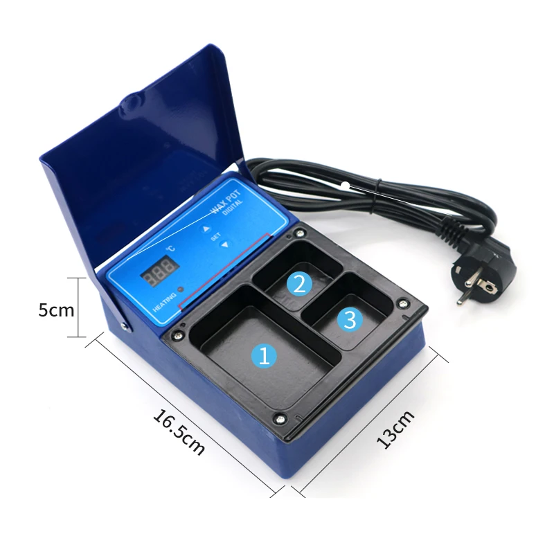 Dental technicians wax melting device 300W Three groove wax melting device Automatic temperature control wax melting device