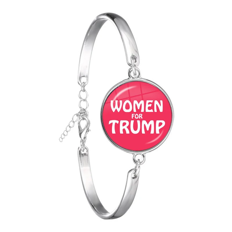 Er Wird Wieder Armband 2024 USA Trump Sammlung Glas Cabochon Silber Überzogene Armreif Schmuck Für Frauen Männer Unterstützung Trump