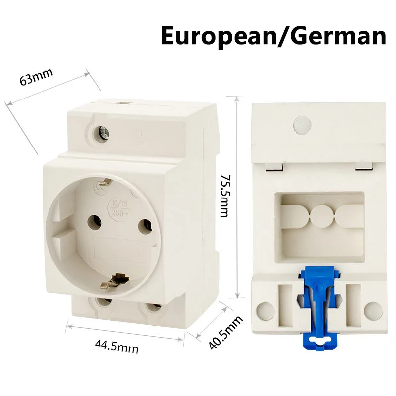 Toma de corriente alterna, enchufe Modular de 10-16A, 250V, tipo europeo, Alemán, Francés