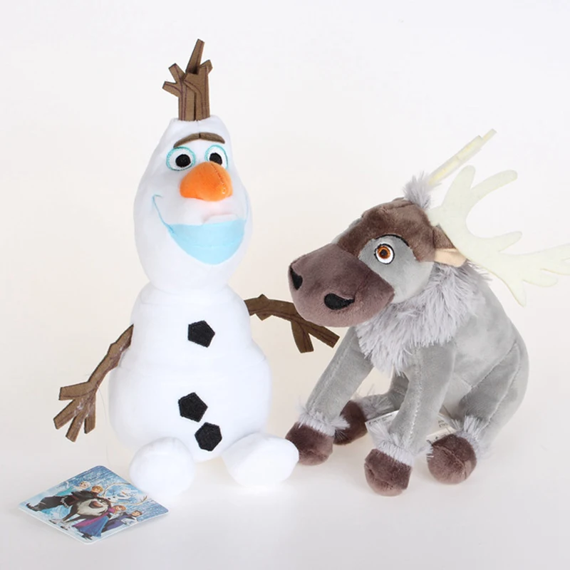 Aoger Disney 20 cm Frozen Olaf Plüschtiere Kawaii Schneemann Olaf Rentier Plüschtiere Puppe Brinquedos als Geschenk für Kinder – Detail 1