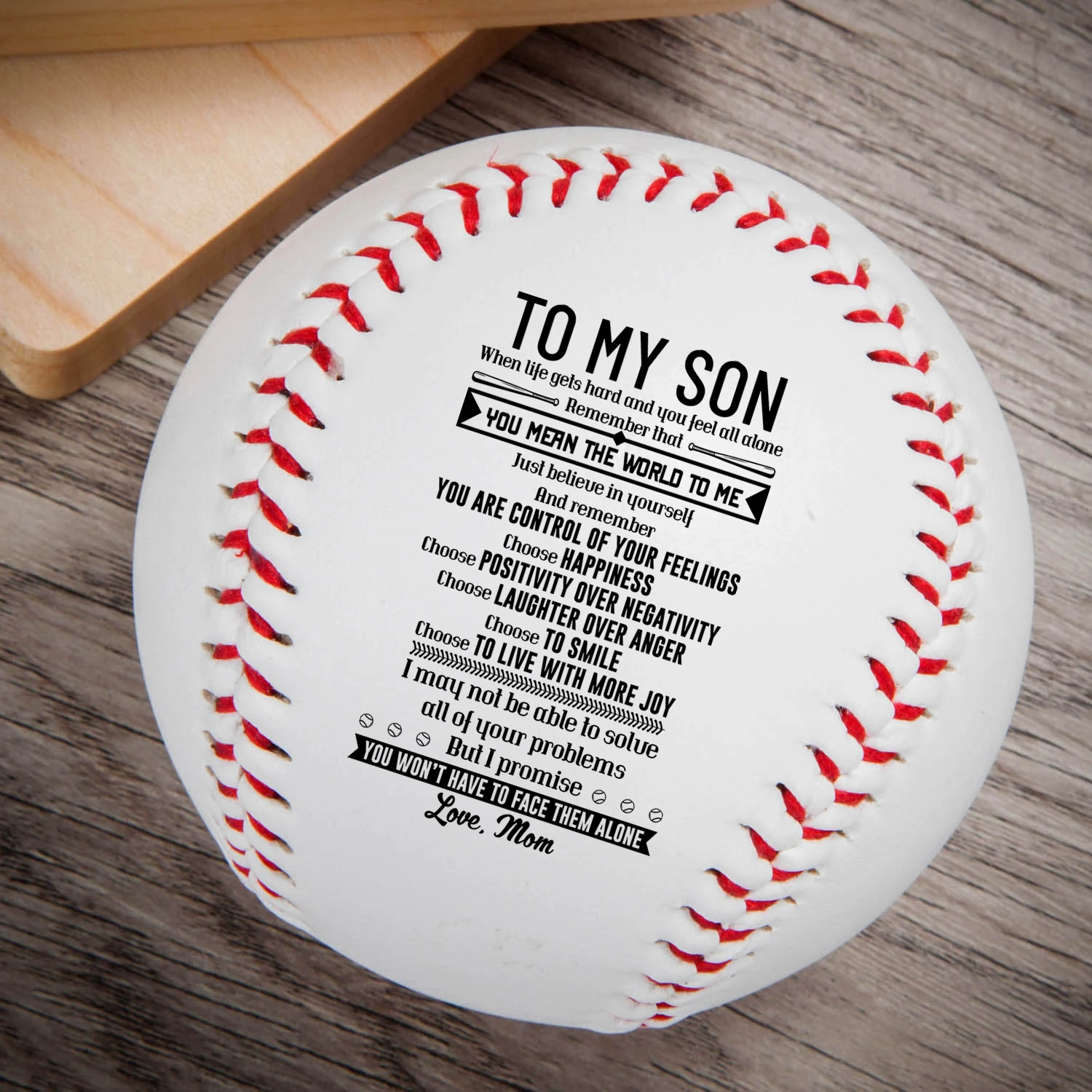 

Mom To Son Keep A Positive State Of Mind – Baseball Ball