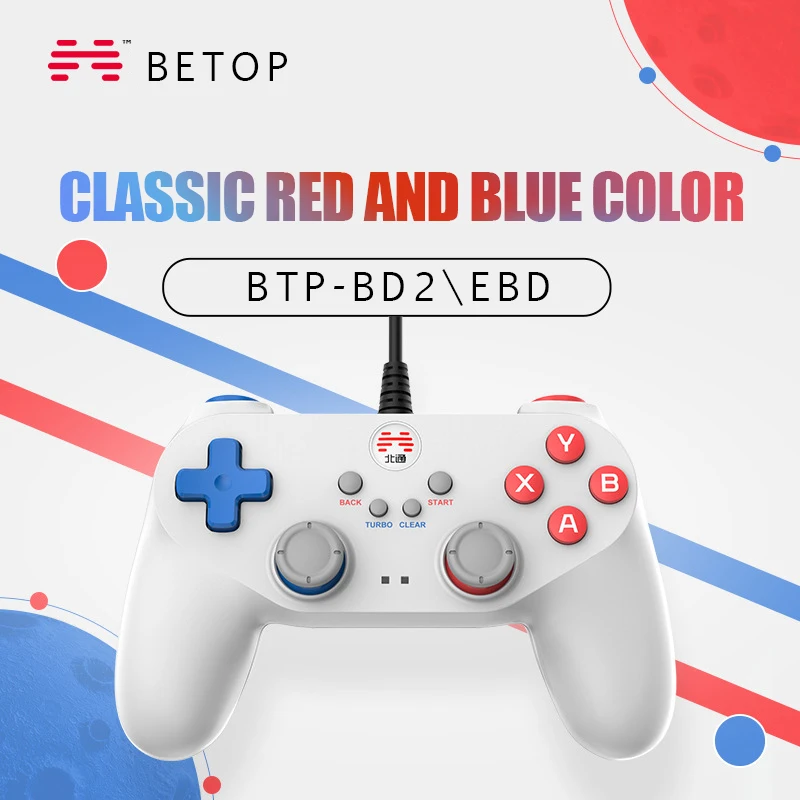 BETOP D2E Wired Gamepad for PS3/PC/TV Box/PS4/Steam/Super Console X Mini Pc Game Controller Wired Handle USB Connection Joypad