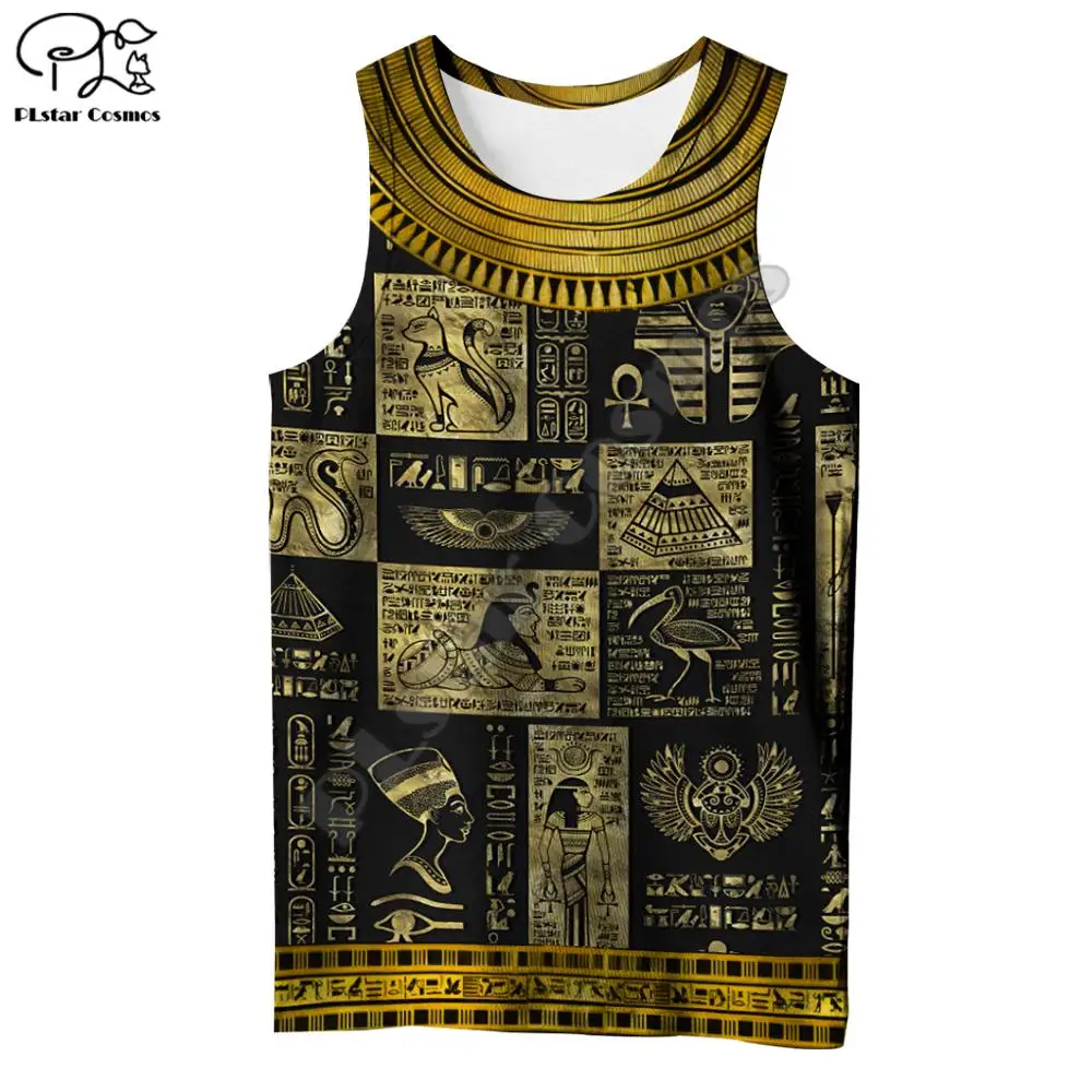 PLstar Cosmos Horus Egyptian God Eye of Egypt Pharaoh Anubis face Symbol 3DPrint Unisex Summer Vest/Tank Top Mens Womens  s-7