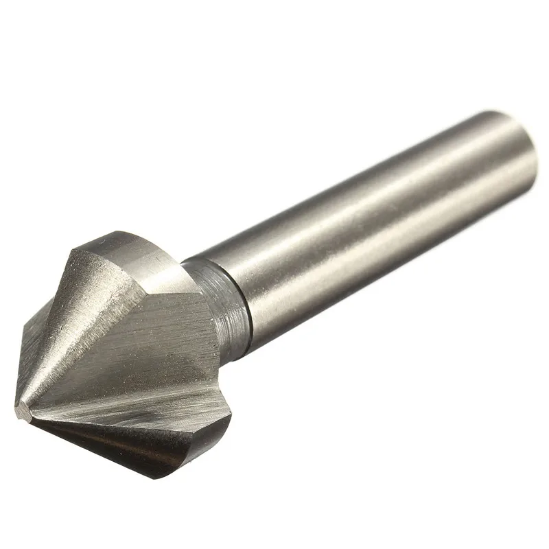 6Pcs 3 flauto 90 gradi HSS smussatura fresa strumento fresa codolo tondo svasatore sbavatura Set di punte da trapano 6.3-20.5mm