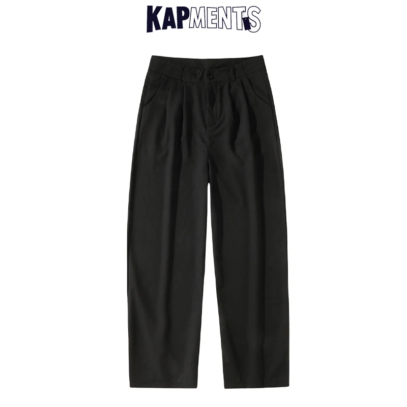 KAPMENTS Men Overalls Wide Legs Streetwear Baggy Pants 2023 Spring Mens Black Harajuku Sweatpants Male Casual Harem Joggers 5XL