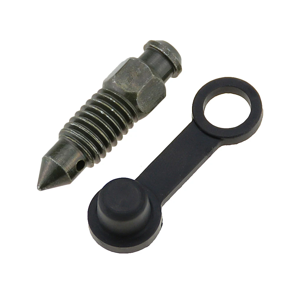 1PC Motorcycle Disc Brake Brake Pump Lower Pump Sub-cylinder Caliper Exhaust Oil Drain Oil Drain Screw Screw With Rubber Cap