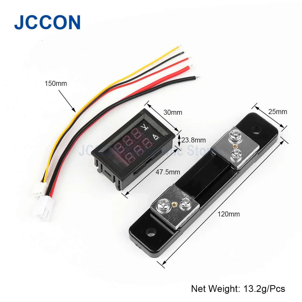 DC 0-100V 1A 10A 50A 100A LED DC Dual Display Digital Currentv Voltmeter Digital Meter DSN-VC288 Module