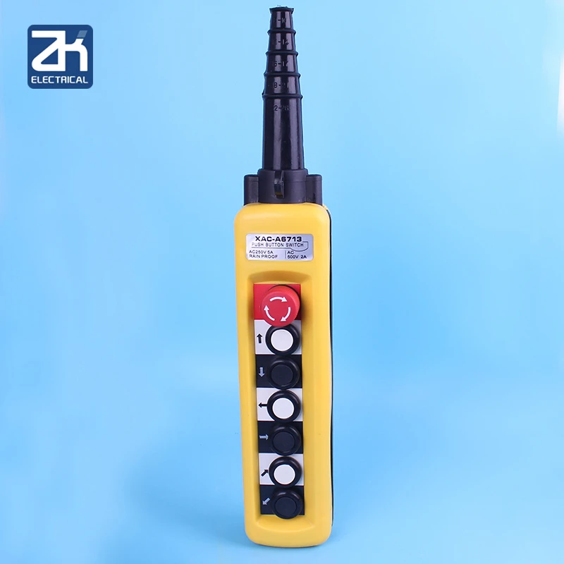 Xac - A6713 Motor-driven Gourd Lifting Button Control Switch Single Speed Crane Driving Remote Control Handle Waterproof Type