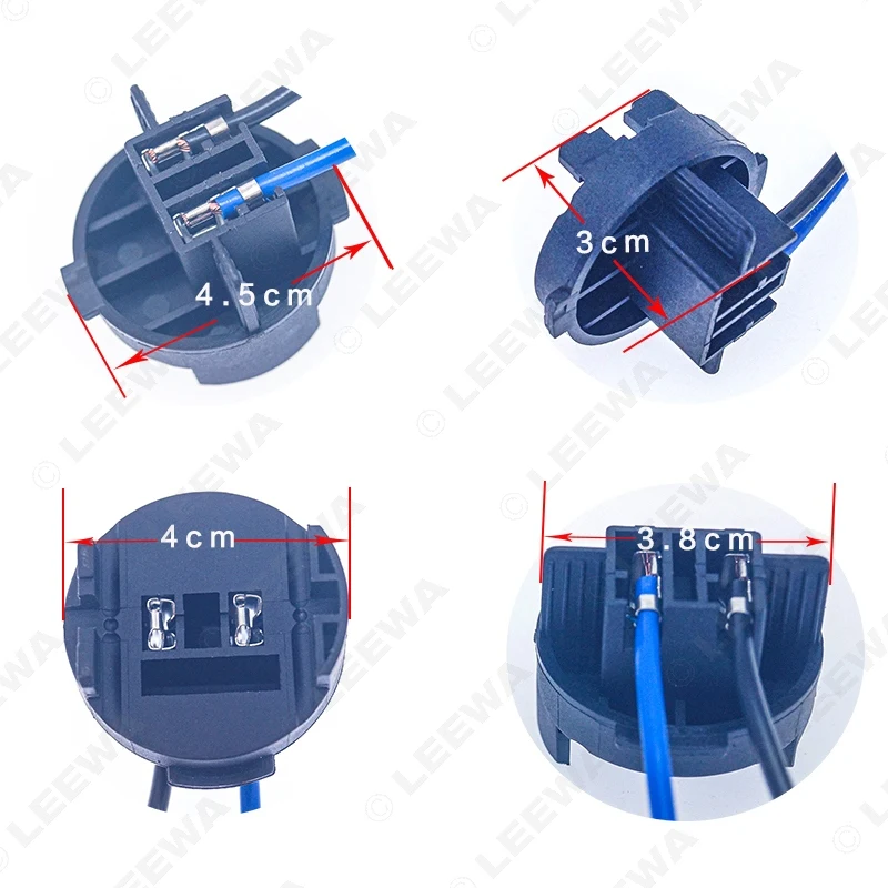 FEELDO 2pc Auto Scheinwerfer Birne Basis Halter Draht Adapter Für Hyundai Mistra/Azera/Elantra Halogen Lampe Buchse stecker