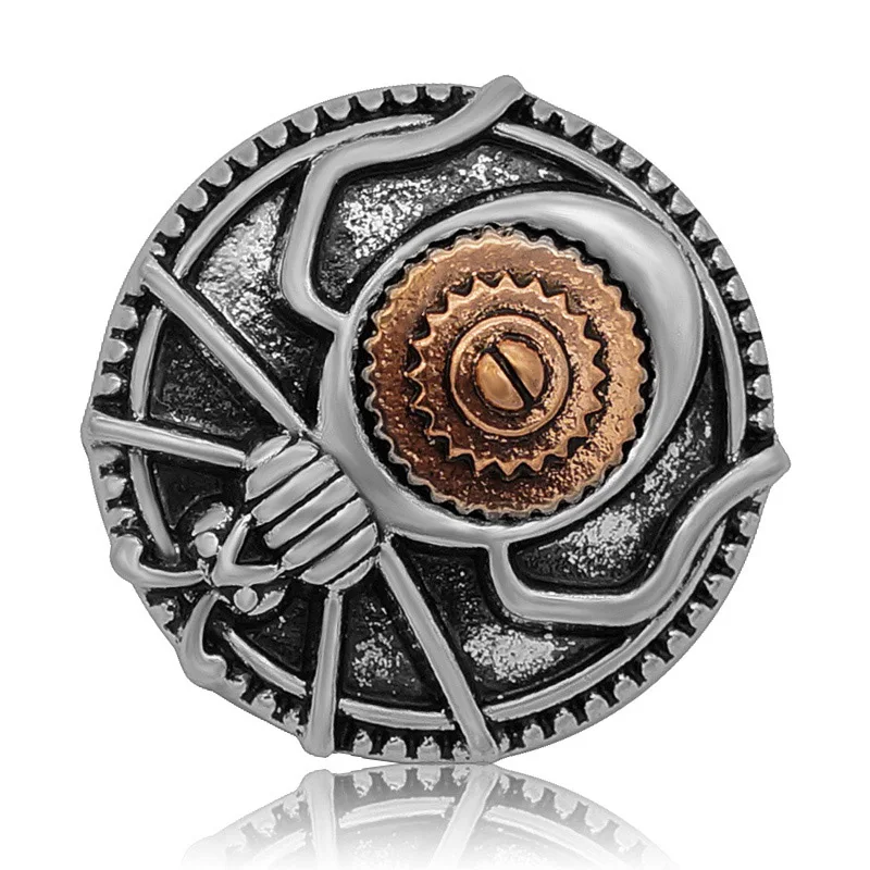 Hot Rose golden Patterns Star Spider octopus Starfish 18MM snap buttons fit DIY 18MM snap bracelet snap jewelry Gift