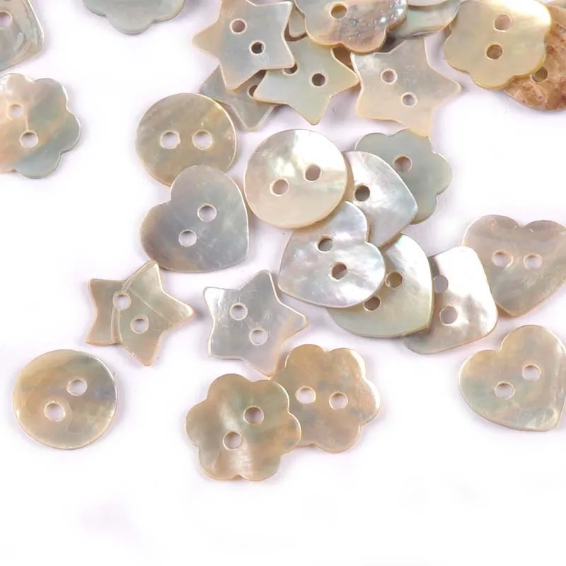 50Pcs 2 Holes Color Mother Of Pearl Round Shell Buttons Sewing Accessories DIY Kid Apparel Supplies Scrapbooking Crafts c2428 image 5