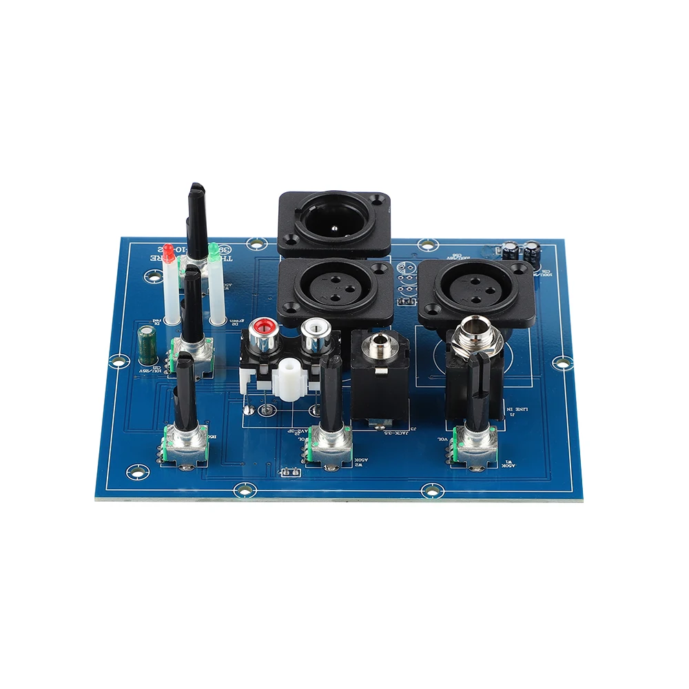 AIYIMA Two Way Preamp Amplifier Board Microphone XLR 6.35MM Input With Tweeter Bass EQ Adjustment Compression Preamplifier