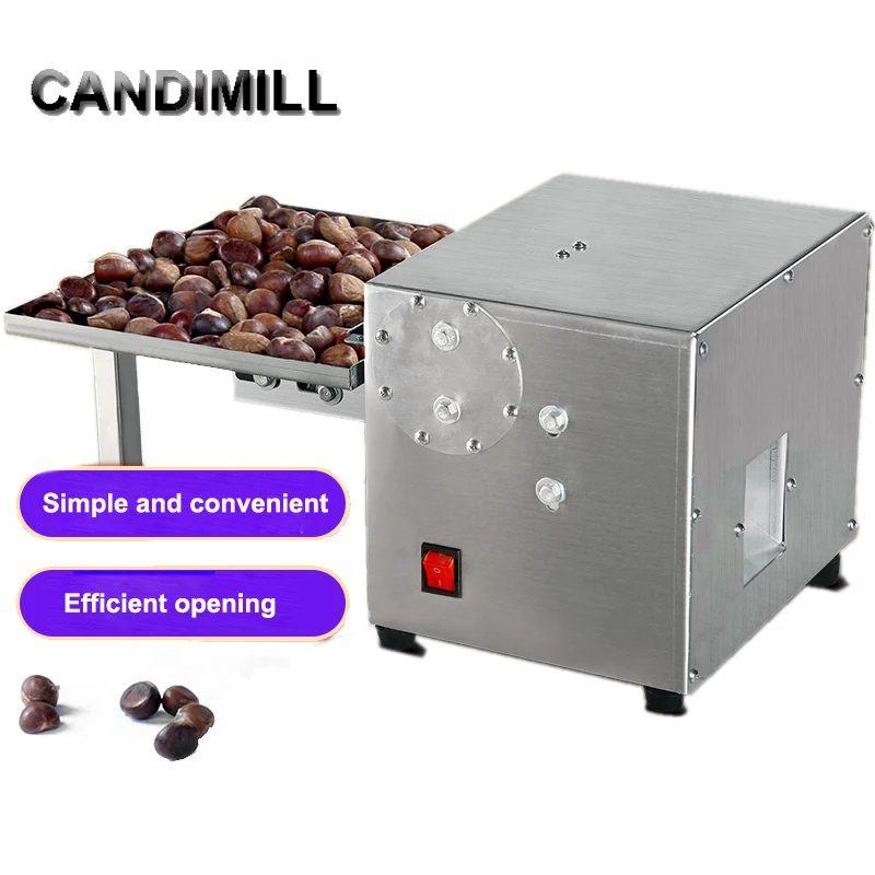 CANDIMILL Manual Feeding Chestnut Opening Machine Small Electric Chestnut Shell Opener Chestnut Incision Machine