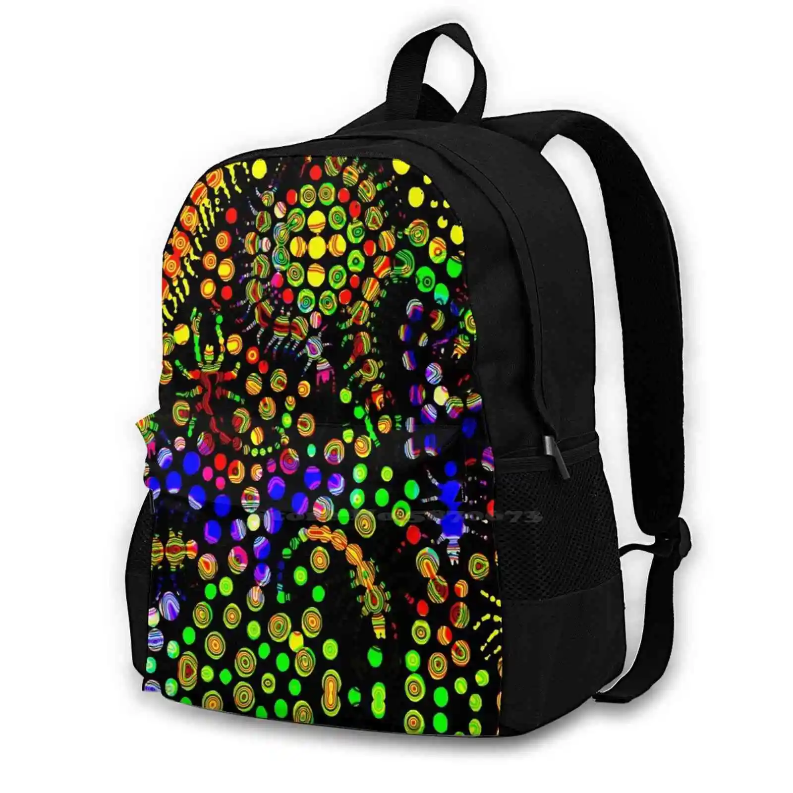 

Marbles Hot Sale Schoolbag Backpack Fashion Bags Anthony Mrugacz Cambodia Texas Poland Flowers Soviet Retro Psychedelic Insects