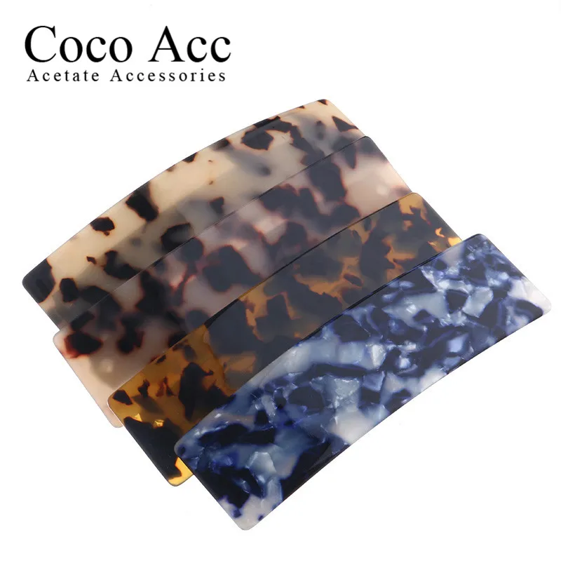 Clearance Sale = high end tortoise shell simple rectangle geometric hair barrettes clips for women girls
