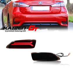 Red LED Car Bumper Reflector Lights,Function as Tail Brake & Rear Fog Lamp,Sequential Turn Light For Lexus CT200h Toyota Corolla