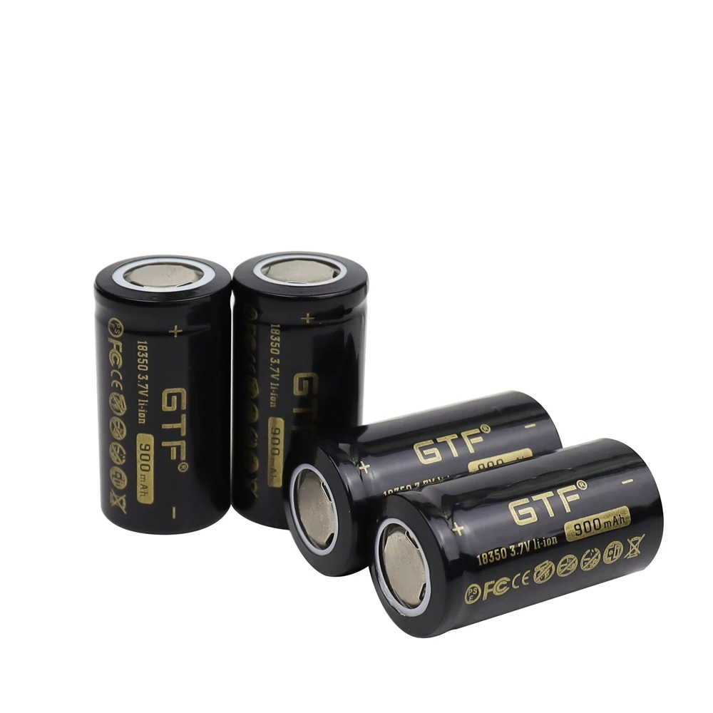 GTF 18350 3.7V 900mAh Lithium Ion Battery high power For electronic product 18350 Lithium ion Rechargeable Batteries