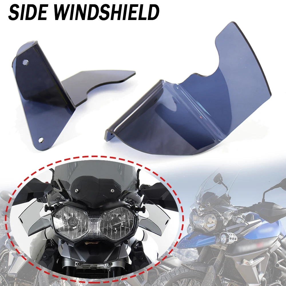 

New Motorcycle Accessories For TIGER 800 Tiger800 XRX 2015 2016 2017 Side Windshield Windscreen Handshield Wind Deflector