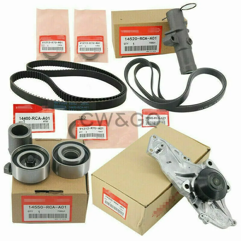 Timing Belt & Water Pump ServiceKit 14400-RCA-A01 14510-RCA-A01 14550-RCA-A01 91212-R70-A01 14520-RCA-A01 19200-RDV-J01