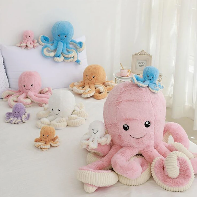 Simulation octopus Pendant plush toy seal pillow Octopus Pillow Stuffed Toy Cute Soft Animal Dol Soft Sea Lion Plush Toys