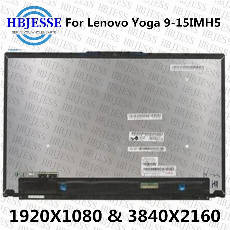 Original 15.6 For For para Lenovo Yoga 915imh5 82de Série Fhd ou Uhd Display Lcd de Toque Digitador Assembléia Fru: 5d10s39662 5d10s39658