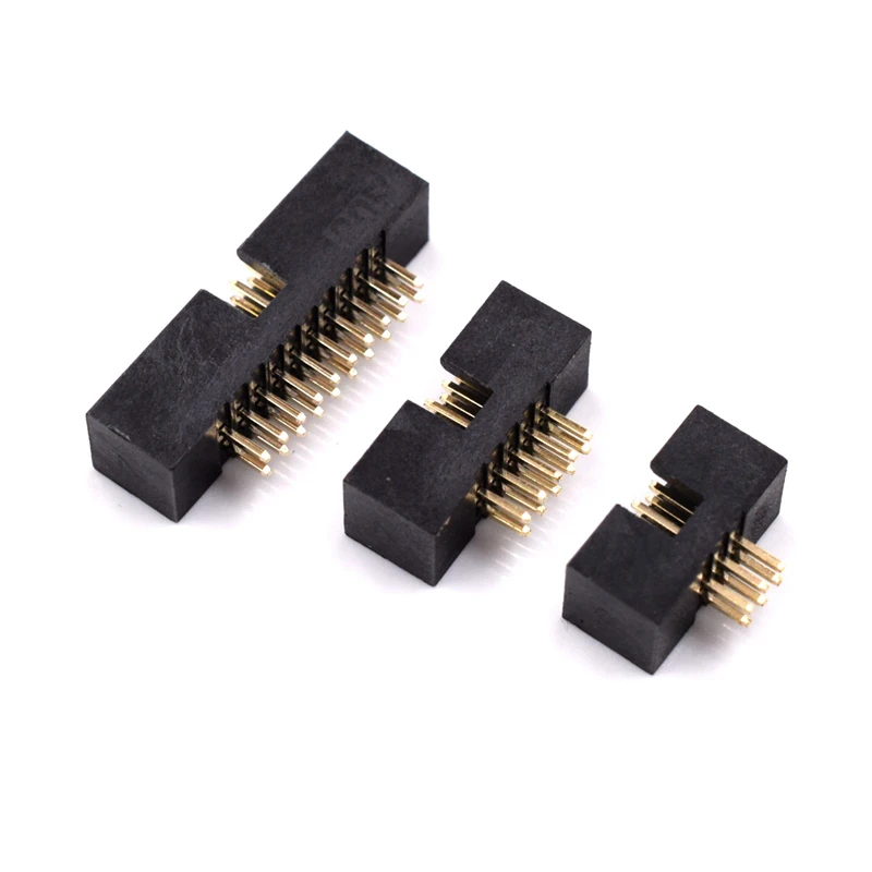 10pcs JTAG socket DC3 1.27MM pitch Male Socket Straight IDC Box headers PCB Connector Double Row 6/10/20/26/34/40 PIN DC3 Header