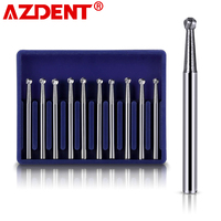 AZDENT Dental Tungsten Carbide Bur Drill FG 1/2/3/4/5 Round 1.6mm for High Speed Handpiece Dentistry Burs