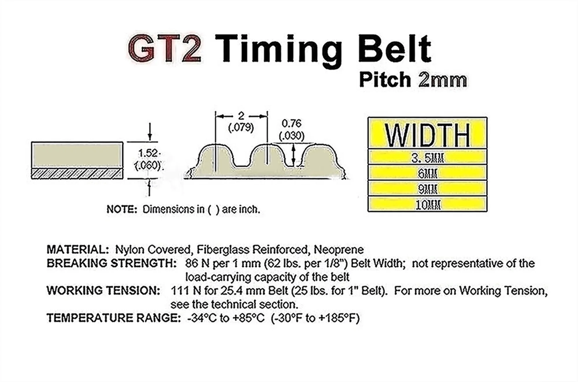 3D Printer Timing Belt 2GT-6 Closed Loop Rubber Belt, Perimeter 860mm, Width 6/9/10mm for Motor Belt, 3D Printer