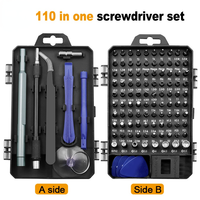 110 in 1 Screwdriver Set Screwdriver Bit Set Torx Hex Multifunction Precision Mobile Phone Hand Tools