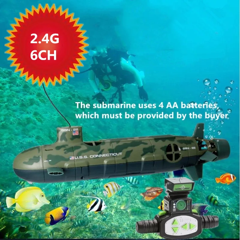 Omnibearing remote control Seawolf upgrade version RC Big submarine 6-Channel 35cm RC Nuclear power Submarine kids toy