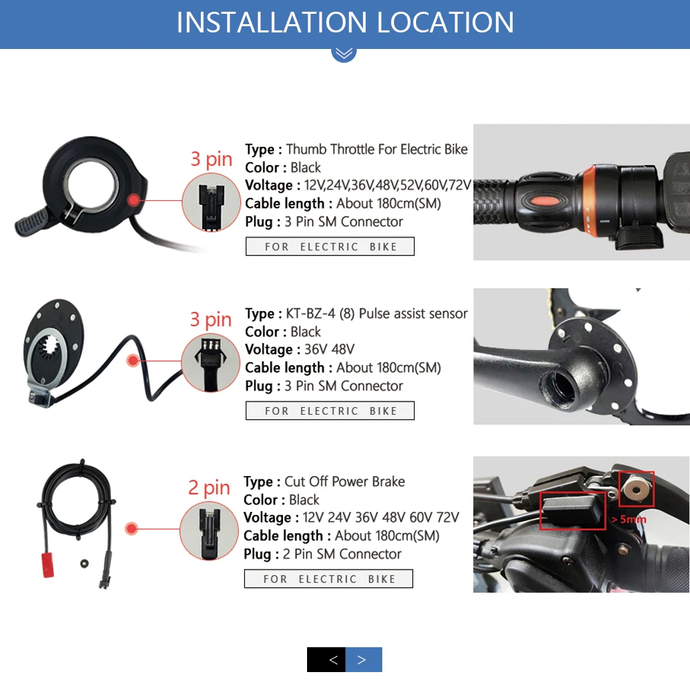 KT EBike Controller 36V 48V 17A 350W 22A 500W LCD3 LCD4 Kunteng Electric Bicycle Display Controller e Bike Accessories