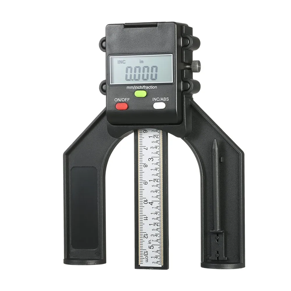 Digital LCD Display Height Gauge Depth Gauge Table Saw Height Gauge with Units Locking Screw for Woodworking Router Table