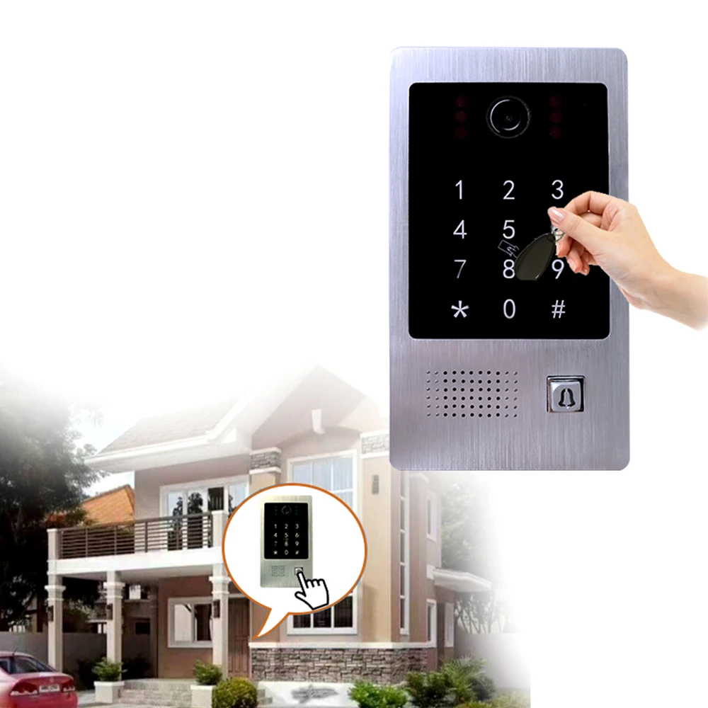 Jeatone 7inch Video Door Phone Intercom Doorbell Tuya Smart Door Eye Camera kit For Wireless WiFi Remote Access Control System