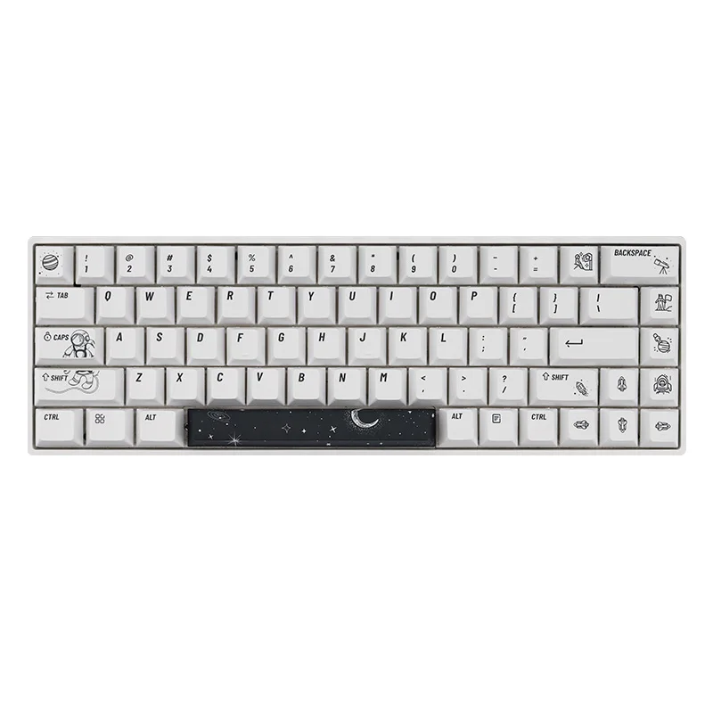 Capuchons de touches pour clavier mécanique, 140 touches, thème de l'espace, PBT, Sublimation, profil Cherry, pour interrupteur Cross MX