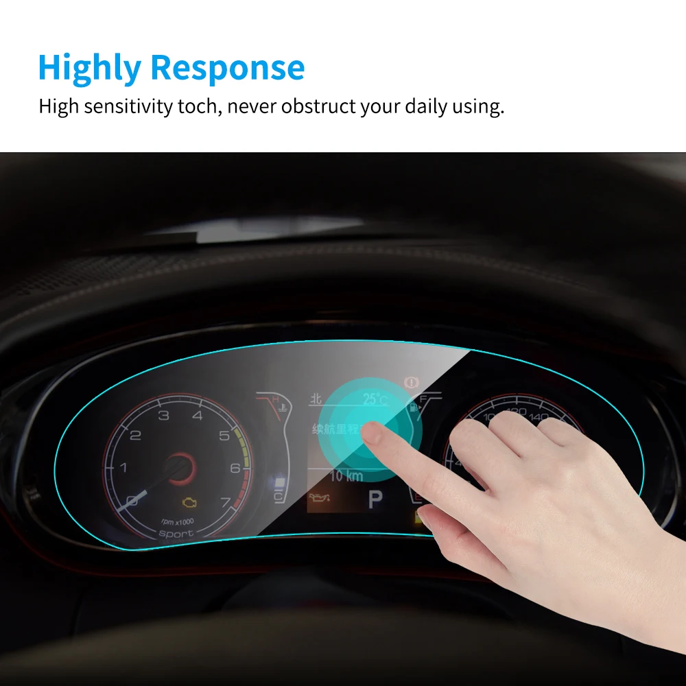 Car Instrument Panel Screen Protector Dashboard Membrane Protective TPU Film Auto Interior Accessories For Fiat Ottimo 2014-2017