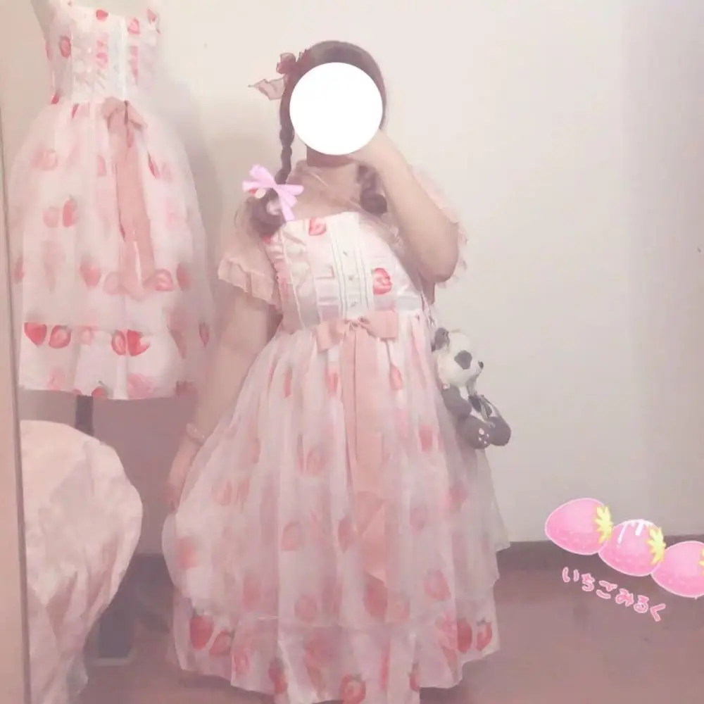 Lolita süße nette kleid hohe taille viktorianischen kleid kawaii mädchen mode vintage spitze bowknot große größe große größe XL-3XL cosplay