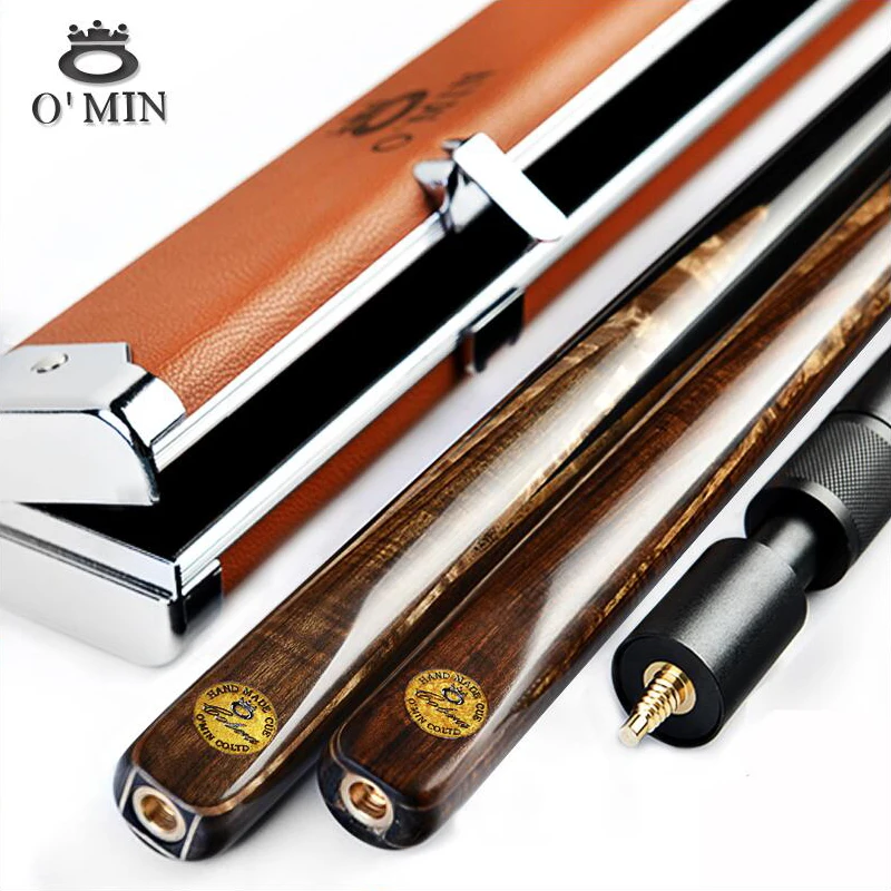 Omin snooker dicas com caixa 9.5mm ou 10mm eixo de cinzas 3/4 bronze conjunta artesanal profissional taco taco taco taco taco taco taco