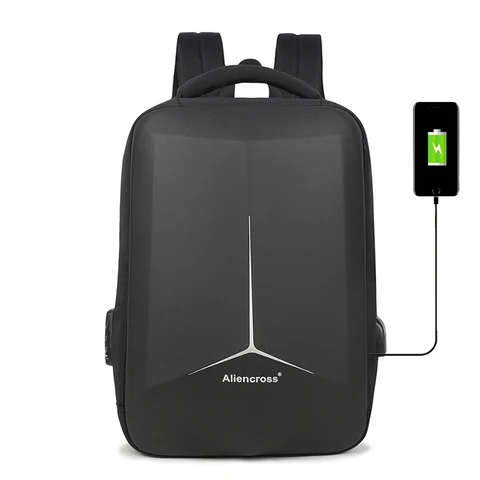 Рюкзак мужской с USB-зарядкой и защитой от кражи, сумка для ноутбука 15,6 дюйма, жесткий ранец, школьный водонепроницаемый дорожный портфель для подростков