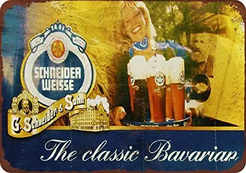 Wall Art Sign 12x16 Schneider Weisse Beer Tin Sign Decor
