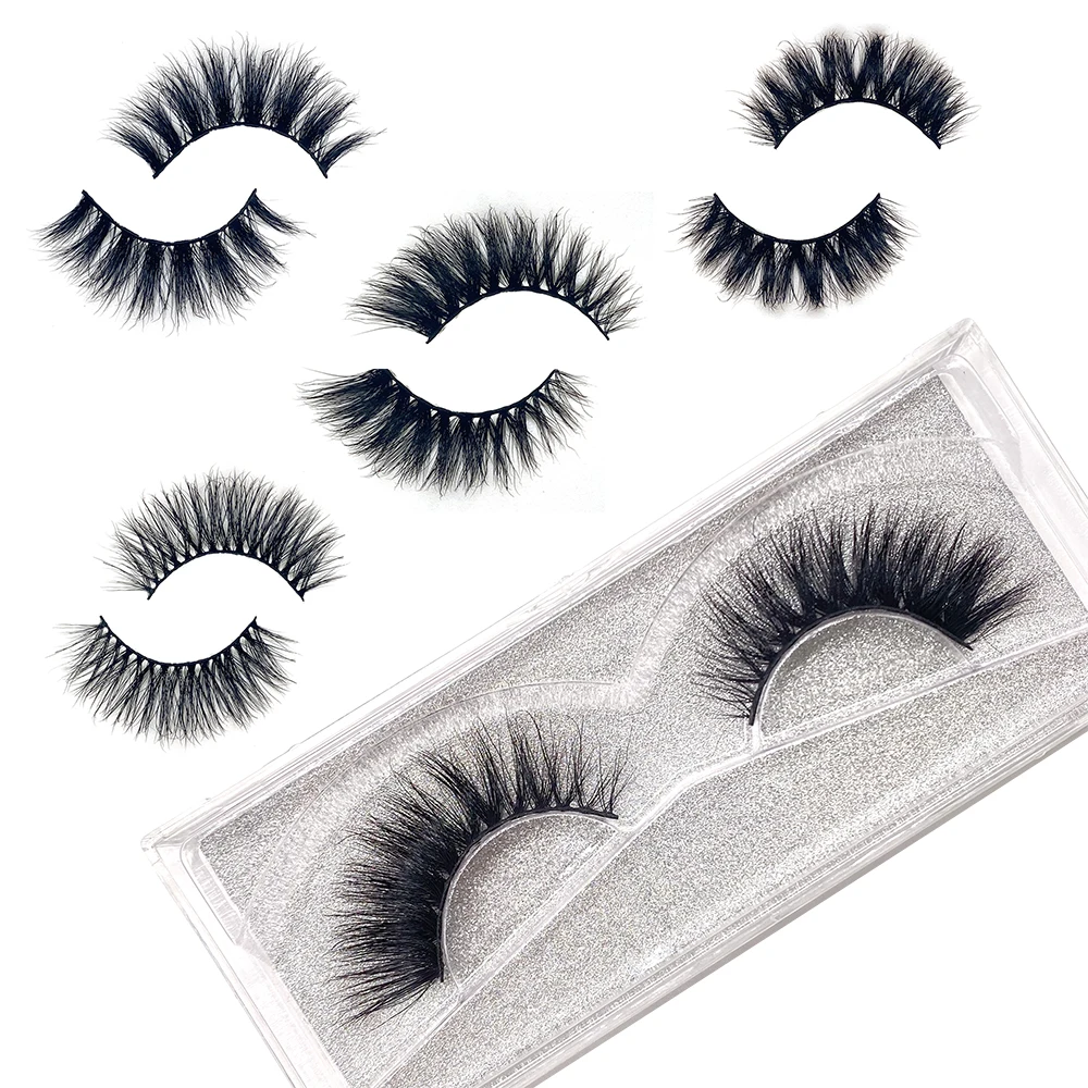 15~22mm 6D Make Up Eyelashes Cross Fluffy Natural And Dense Siberian Mink Fox Beaver Hair  Wedding Important Places A14 A19