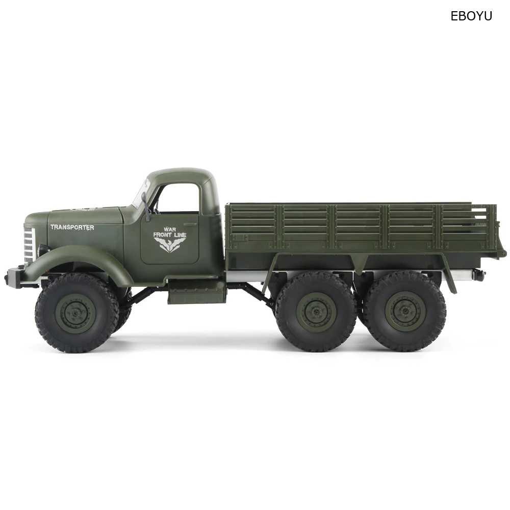 New Updated JJRC Q60 1:16 RC Truck 2.4G 6WD RC Off-road Crawler Military Truck Army Car Children Gift Toy for Kids RTR