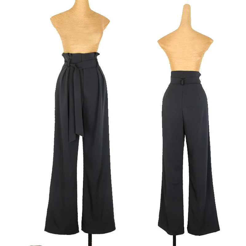 New Latin Dance Pants Adult Ballroom Practice Wear Black Trousers Wide-Leg Cha Cha Samba Tap Dance Clothes Women Pants