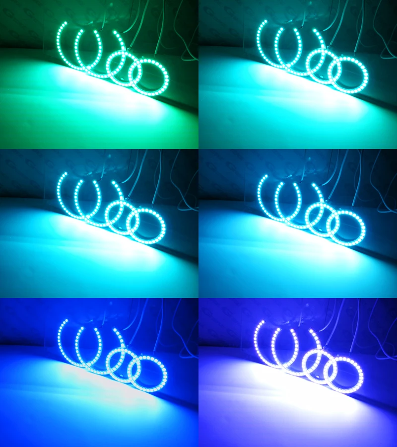 For Honda Accord CL7 CL8 CL9 CM2 ACURA TSX CL 2003 - 2008 BT App RF Remote Control Multi-Color RGB LED Angel Eyes Kit Halo Rings