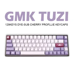 Purple Serie GMK Tuzi Keycaps Cherry Profile PBT 130 Keys DYE-SUB Keycap For MX Switch Mechanical Keyboard